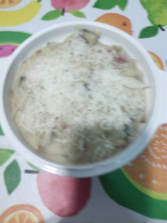 Una foto de Puré de patatas con verduras y lacón