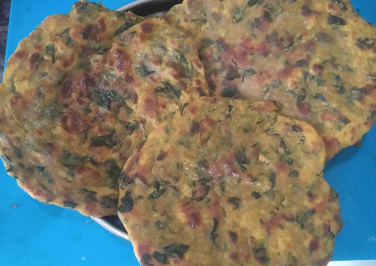 Recipe of Any-night-of-the-week Methi paratha /fenugreek  paratha