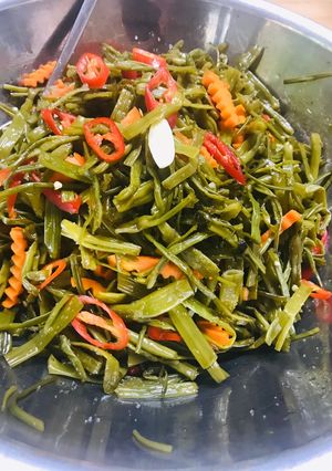 Hình của món Rau muống muối chua ngọt.