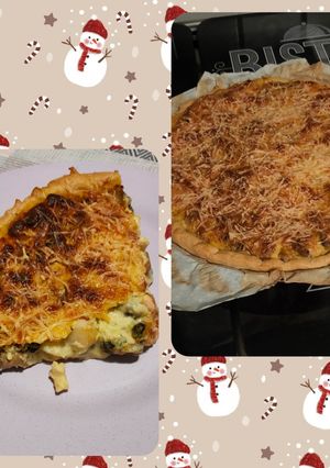 Une photo de Quiche aux fruits de mer et champignons