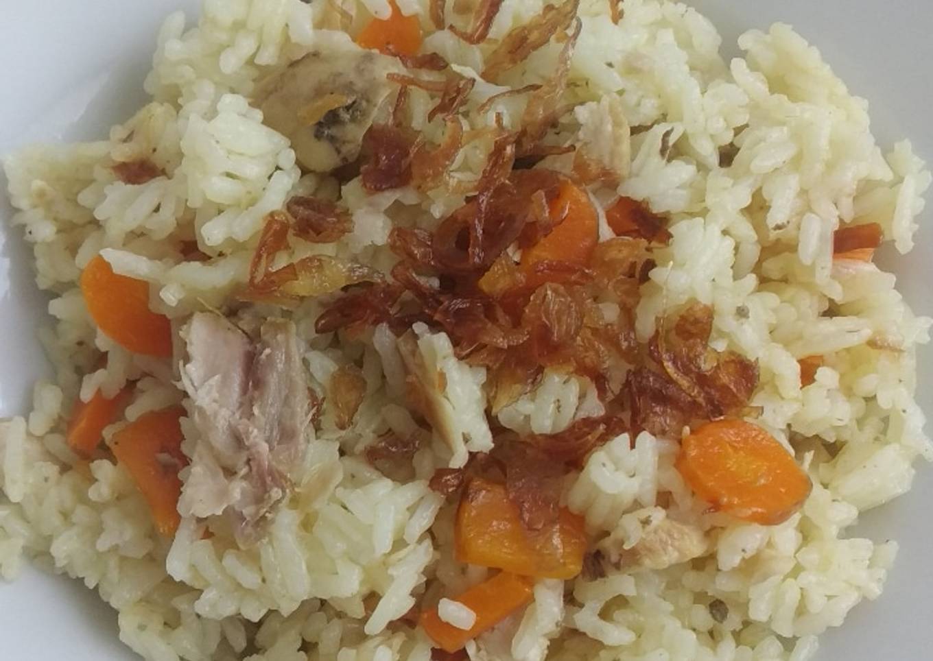 Nasi gurih kaldu soto