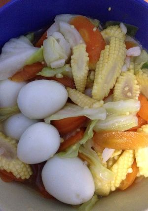 Foto resep Capcay kuah telor puyuh