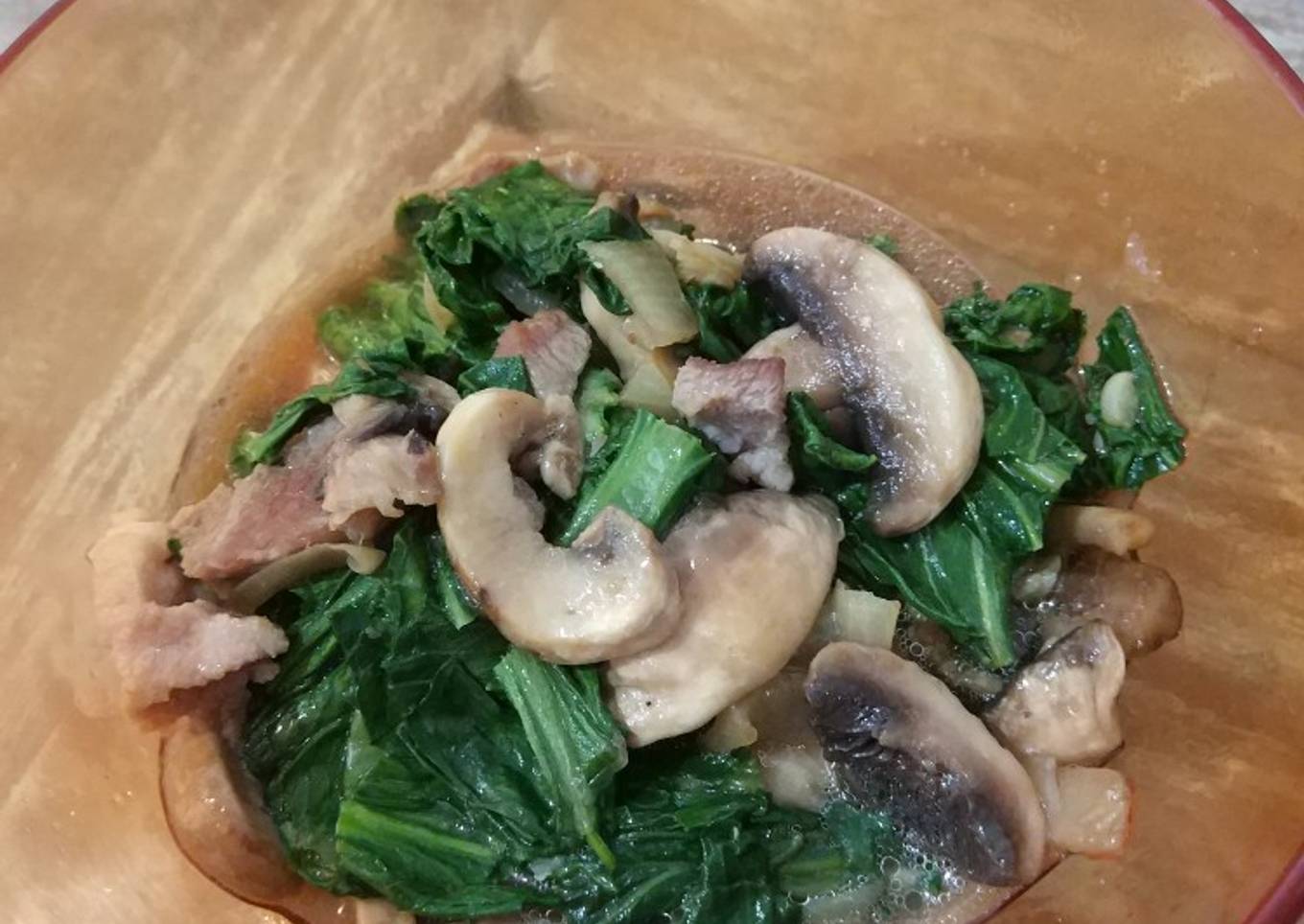 Pakcoy jamur saus tiram