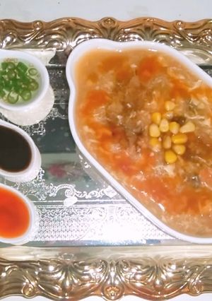 A picture of Hot and sour soup.