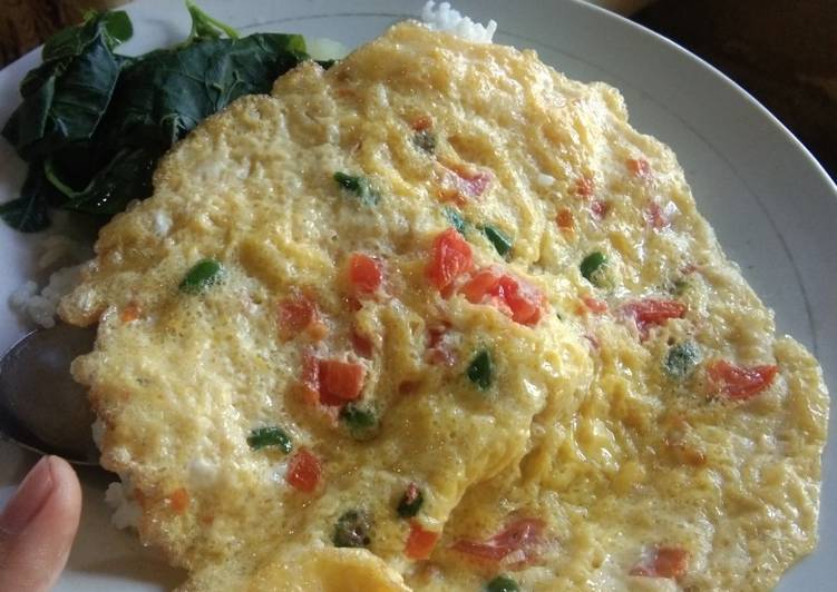 Telur dadar veggie