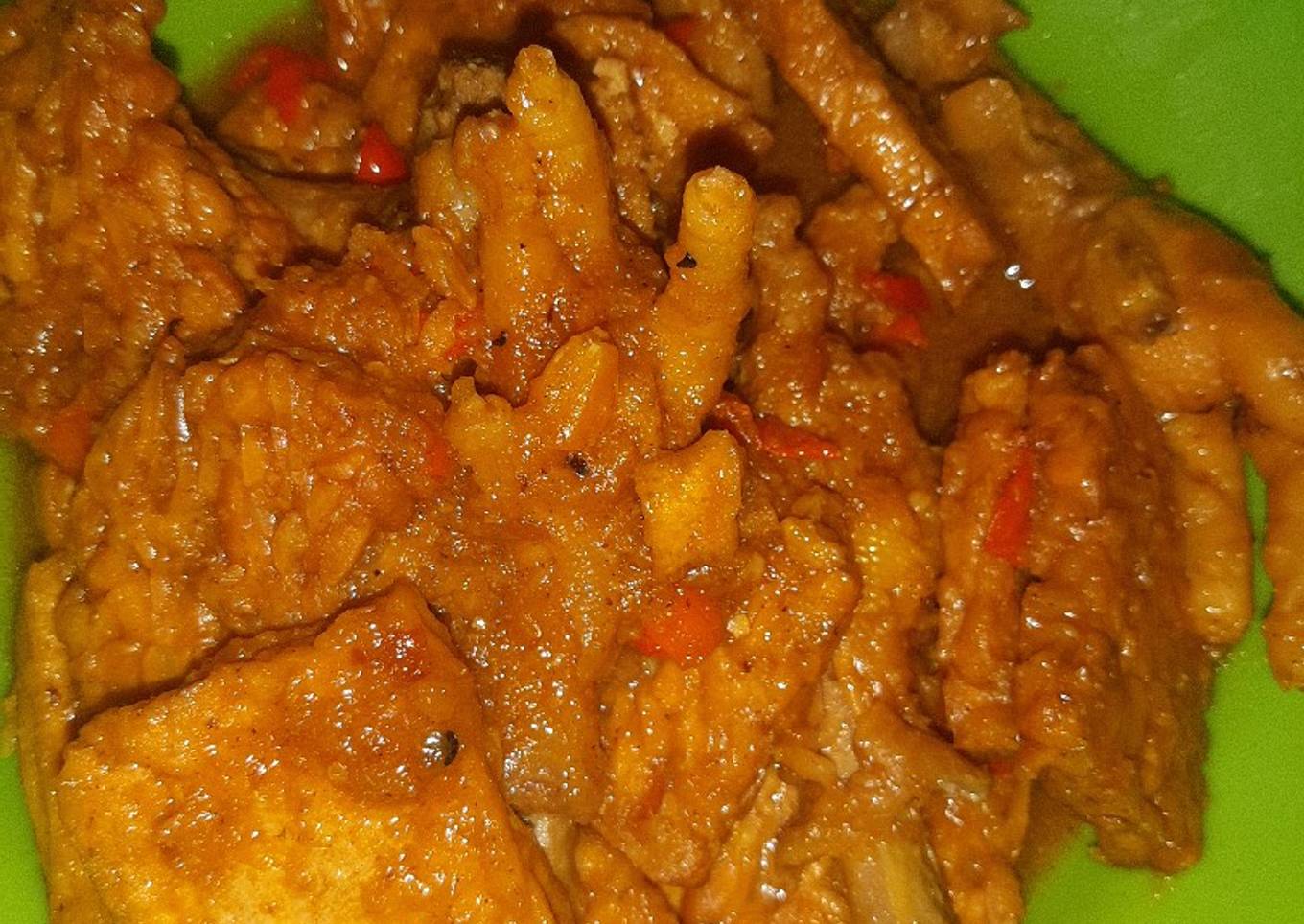 Ceker tempe tahu