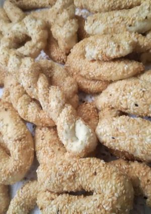 صورة لوصفة كعك بالسمسم العراقي