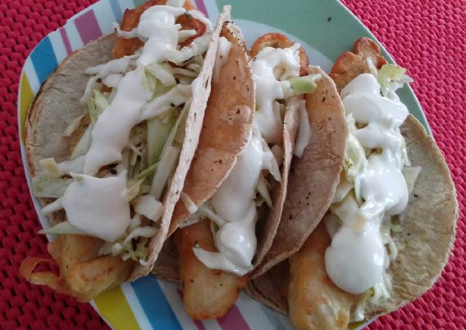Tacos de Pescado (Estilo Ensenada) Receta de Ader Mad- Cookpad