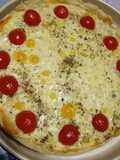 Quiche de alho poró com queijo