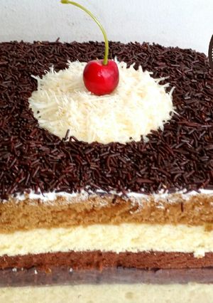 Foto resep Bolu lapis tiramisu kukus