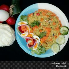 A picture of Egg fried rice.