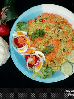 A picture of Egg fried rice.