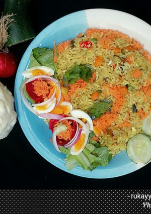 A picture of Egg fried rice.
