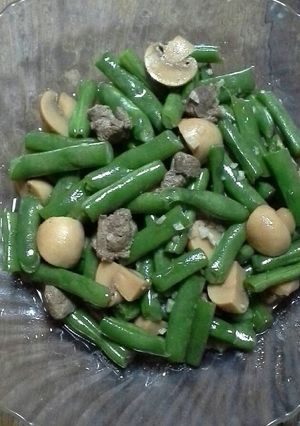 Foto resep Tumis buncis+hati babi+jamur saus tiram