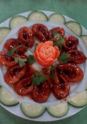 Hình của món tôm rang me.