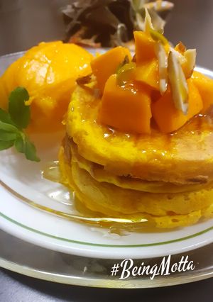 A picture of Mini Mango Pancakes.