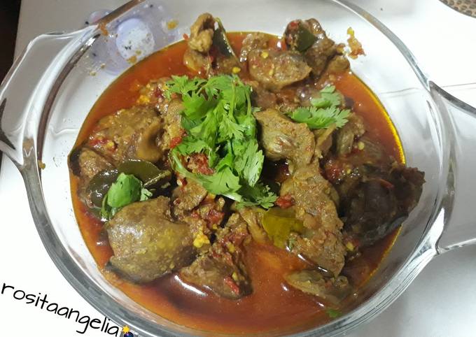 Langkah Mudah untuk mengolah Hati ampela ayam bumbu rujak, Sempurna