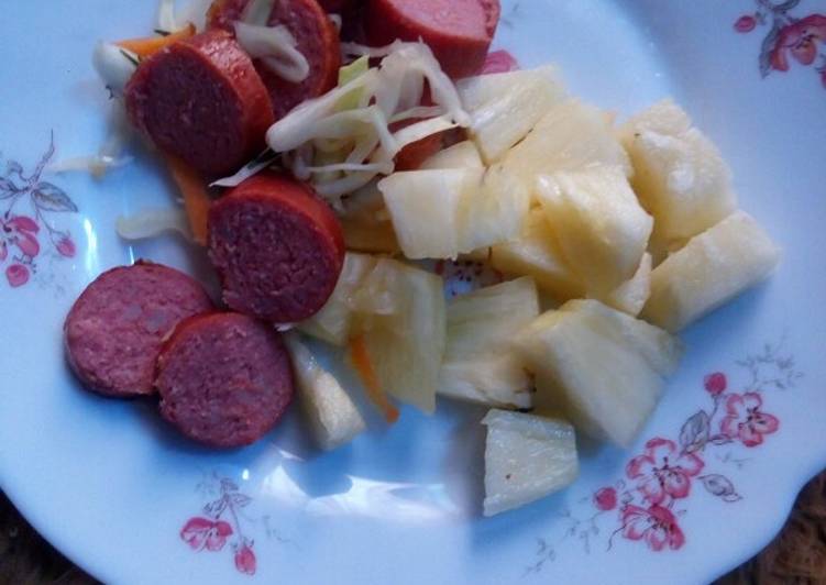Step-by-Step Guide to Prepare Award-winning Pineapple with smokies#authormarathon