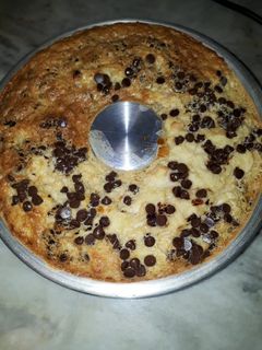 Una foto de Budín de pan con chips de chocolate