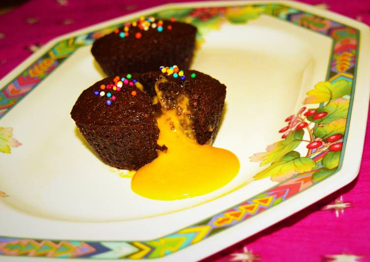 Simple Way to Prepare Quick Choco Mango Lava Cake