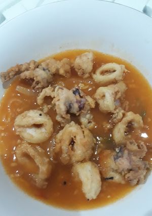 Foto resep Cumi tepung pedas manis