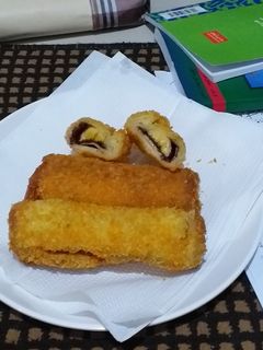 Foto resep Roti Goreng isi PisCokJu (pisang, coklat, keju)
