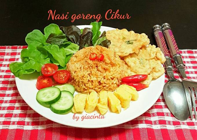 Nasi Goreng Cikur dan tempe mendoan