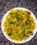 Yo lo llamo risotto con menudos de pollo