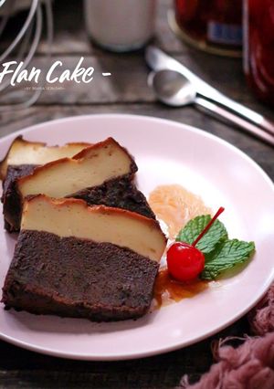 Foto resep Flan Cake (a.k.a Magic Cake a.k.a Impossible Cake a.k.a Upside Down Flan Cake)