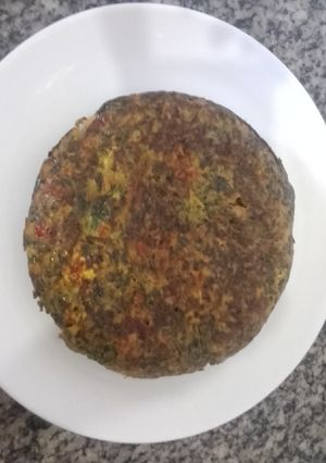 Una foto de Mi tortilla de hoja de remolacha