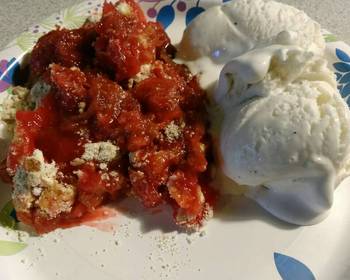 Ultimate, Prepare Strawberry Rhubarb Dump Cake Practical Delicious