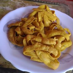 Ribbon pakoda A picture of Ribbon pakoda.