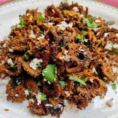 Crispy Karela In Microwave A picture of Crispy Karela In Microwave.