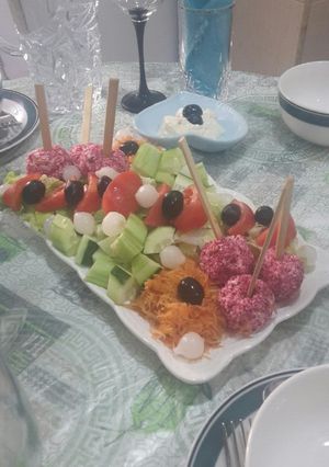 صورة لوصفة سلطة بكريات البطاطا و الجبن