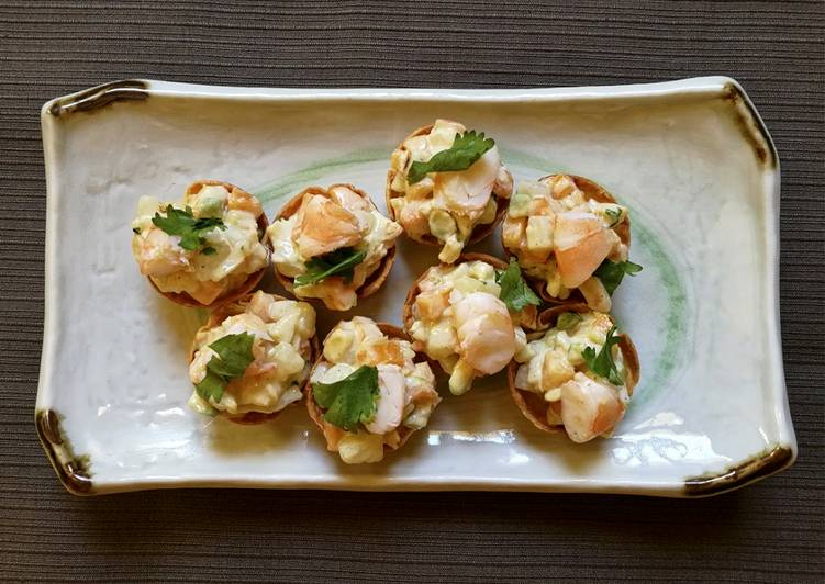 Tartaletas de ensaladilla tropical