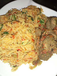 A picture of Jallof rice.