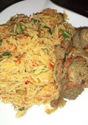 A picture of Jallof rice.