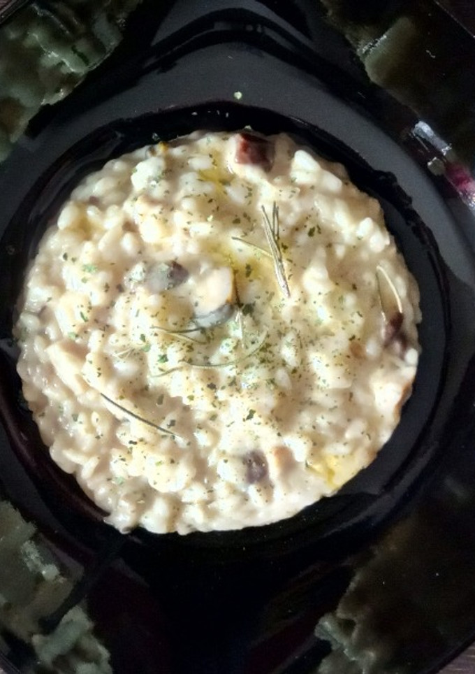 Una foto de Arroz con Boletus tipo Risotto