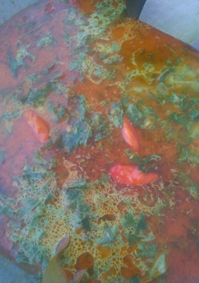 Foto resep Gulai pedas daun singkong muda