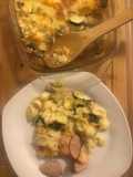 Nudel-Auflauf mit Lyoner und Zucchini