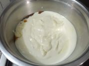 Una foto de crema de maicena