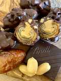 Vegan Stuffed Dates with Peanut Butter and Dark Chocolate with Sea Salt