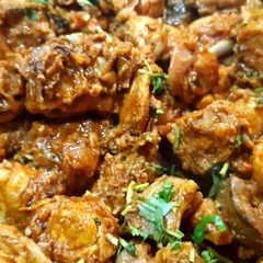A picture of Methi Chicken.
