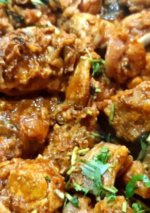 A picture of Methi Chicken.