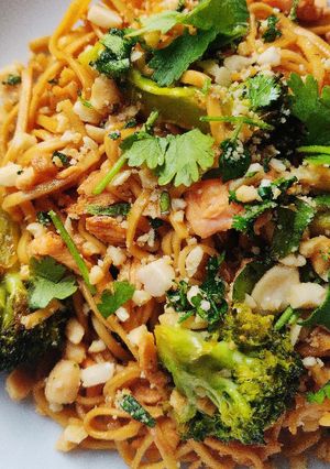 A picture of Sticky Salmon & Broccoli Stir-fry.