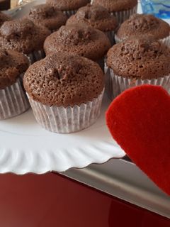 Una foto de Magdalenas y mini magdalenas de chocolate