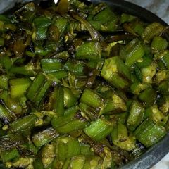 A picture of Lady's finger stir fry.
