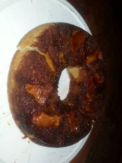 Una foto de Tarta invertida de manzana o tarta de manzana con caramelo