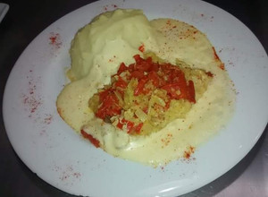 Una foto de Filet de merluza al curry