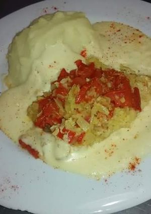 Una foto de Filet de merluza al curry